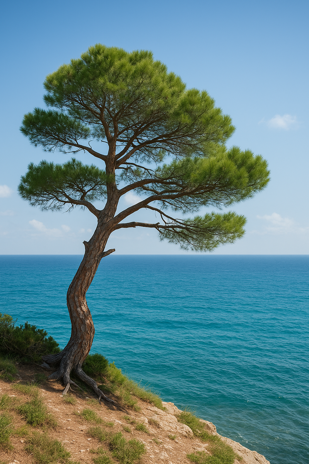 Francouzská přímořská borovice Pinus pinaster na pobřeží, přírodní zdroj Pycnogenol podpora erekce